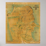 O mapa dos cavaleiros de San Francisco Impressão