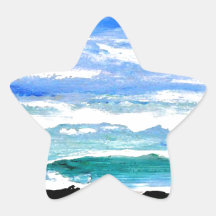 O mar da serenidade do oceano acena presentes da d adesivos