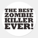 O melhor assassino do zombi nunca adesivos