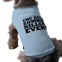 O melhor assassino do zombi nunca camisetas para cães