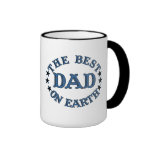 O melhor pai na caneca do azul da terra