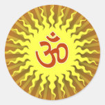 O OM espiritual projeta Adesivo Em Formato Redondo
