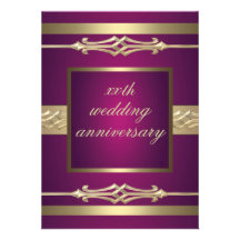 O ouro elegante/aniversário de casamento cor-de-ro convite personalizados