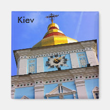 O ouro lida na catedral no spri recolhido Kiev Imã De Refrigerador