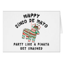 O partido gosta de um Pinata Cinco de Mayo Cartao