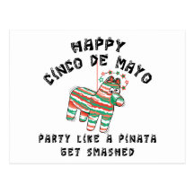 O partido gosta de um Pinata Cinco de Mayo Cartao Postal