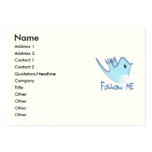O pássaro do Twitter segue-me Cartao De Visita