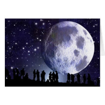 O planetário mostra em silhueta a astronomia das e cartao