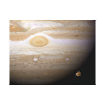 O ponto vermelho de Jupiter & de Ganymede Impressão De Canvas Envolvidas