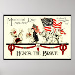 o poster do Memorial Day do vintage PERSONALIZA de