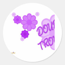 O roxo dobro do problema floresce a parte 1 adesivo