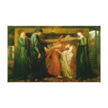 O sonho de Dante por Gabriel Dante Rossetti Impressão Em Canvas
