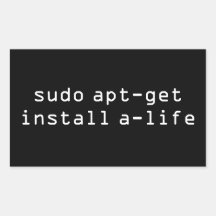 o sudo apt-obtem instala a um-vida adesivos retangulares