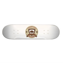 O tempo do café satisfaz sim o logotipo skate