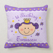 ø Travesseiro de Twincess do aniversário