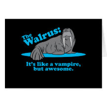O vampiro da morsa cartão