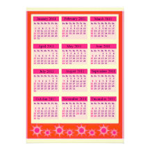 O vermelho 2011 anos Calendar duma olhada anúncios Convite Personalizado