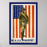 O vintage seja um fuzileiro naval dos E.U.! Poster