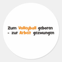 O voleibol de Zum geboren Adesivo Em Formato Redondo