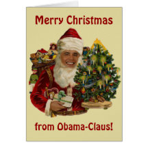 Obama Claus, Barack Obama engraçado Papai Noel Cartão