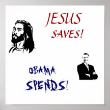Obama gasta posteres