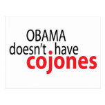 Obama não tem Cojones Cartão Postal