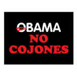Obama nenhum Cojones Cartoes Postais