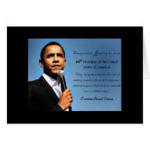 Obama Notecard - 44o presidente Cartões