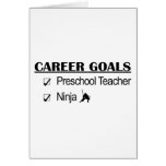 Objetivos da carreira de Ninja - professor pré-esc Cartoes