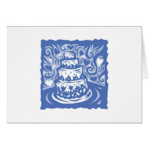 Obrigado azul do casamento você cartões