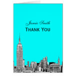 Obrigado gravado da skyline 01 de NYC você Cartoes