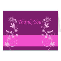 Obrigado roxo da flor você Card2 Cartao