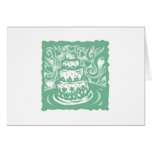 Obrigado verde do casamento você cartões