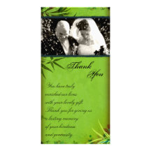 Obrigado Wedding você folhas do bambu do vintage d