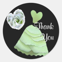 Obrigado Wedding você - vestido verde da dama de h Adesivo