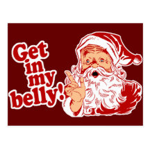 Obtenha em meu papai noel da barriga cartao postal
