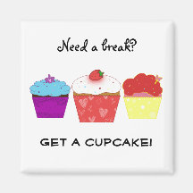 obtenha um cupcake imas de geladeira