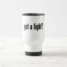 obteve uma luz? caneca