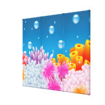 Oceano coral impressão de canvas esticada
