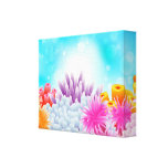 Oceano coral impressão de canvas esticadas
