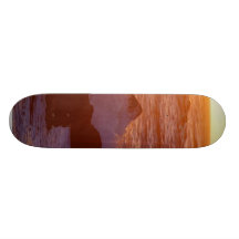 Oceano do pôr do sol skate personalizado