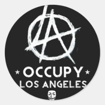 Ocupe a etiqueta de Los Angeles Adesivo Em Formato Redondo