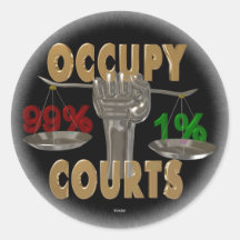 Ocupe as cortes. Ocupe América Adesivos Redondos