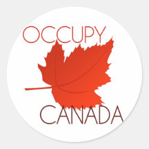 Ocupe Canadá Adesivo Em Formato Redondo