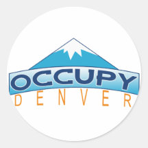 Ocupe Denver Adesivos Em Formato Redondos