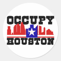 Ocupe Houston Adesivo Redondo