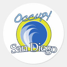 Ocupe San Diego Adesivo Em Formato Redondo
