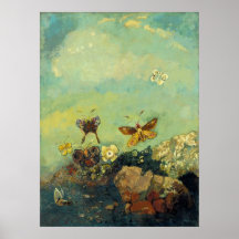 Odilon Redon - borboletas Pôsteres