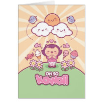 Oh assim cartão de Kawaii postais