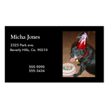 Oldie mas cão do aniversário de Goodie Cartoes De Visitas